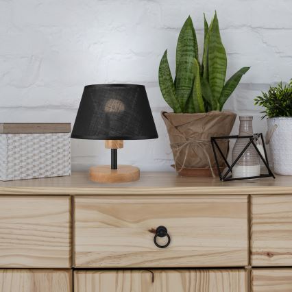 Brilagi - Lampada da tavolo ANTHONY 1xE27/60W/230V quercia/nero