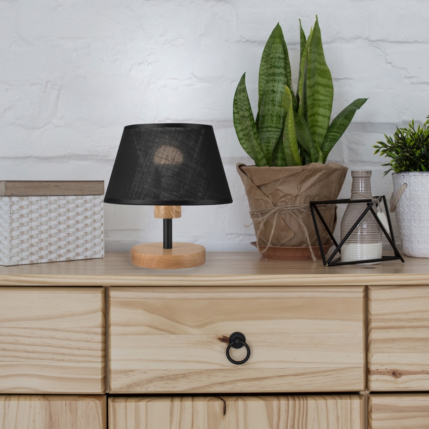 Brilagi - Lampada da tavolo ANTHONY 1xE27/60W/230V quercia/nero
