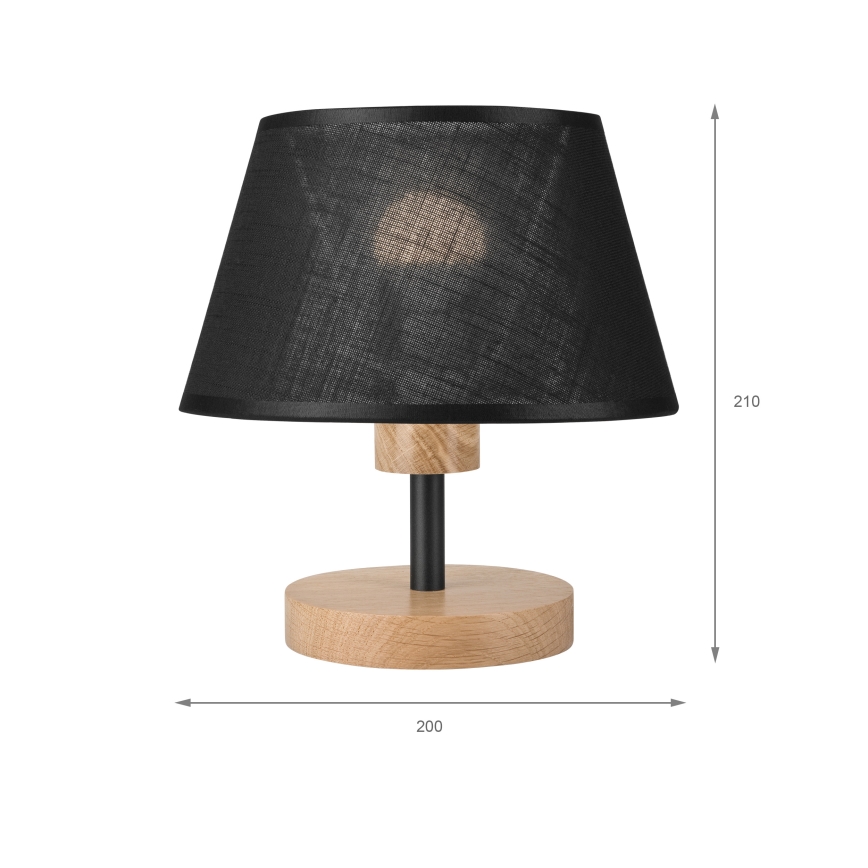 Brilagi - Lampada da tavolo ANTHONY 1xE27/60W/230V quercia/nero