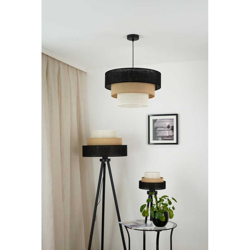 Brilagi - Lampada da tavolo ASPEN LUNETA 1xE27/15W/230V nero/beige/color crema