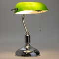 Brilagi - Lampada da tavolo BANK OFFICE 1xE27/60W/230V cromo lucido/verde