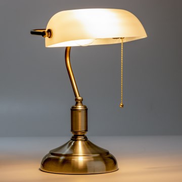 Brilagi - Lampada da tavolo BANK OFFICE 1xE27/60W/230V ottone/bianco