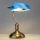 Brilagi - Lampada da tavolo BANK OFFICE 1xE27/60W/230V ottone/blu