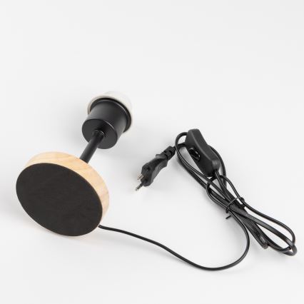 Brilagi - Lampada da tavolo per bambini BOBO WOOD 1xE27/25W/230V rovere/nero/bianco/unicorni