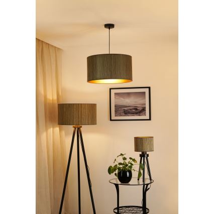 Brilagi - Lampada da tavolo BOSTON ROLLER 1xE27/15W/230V paglia marrone/oro