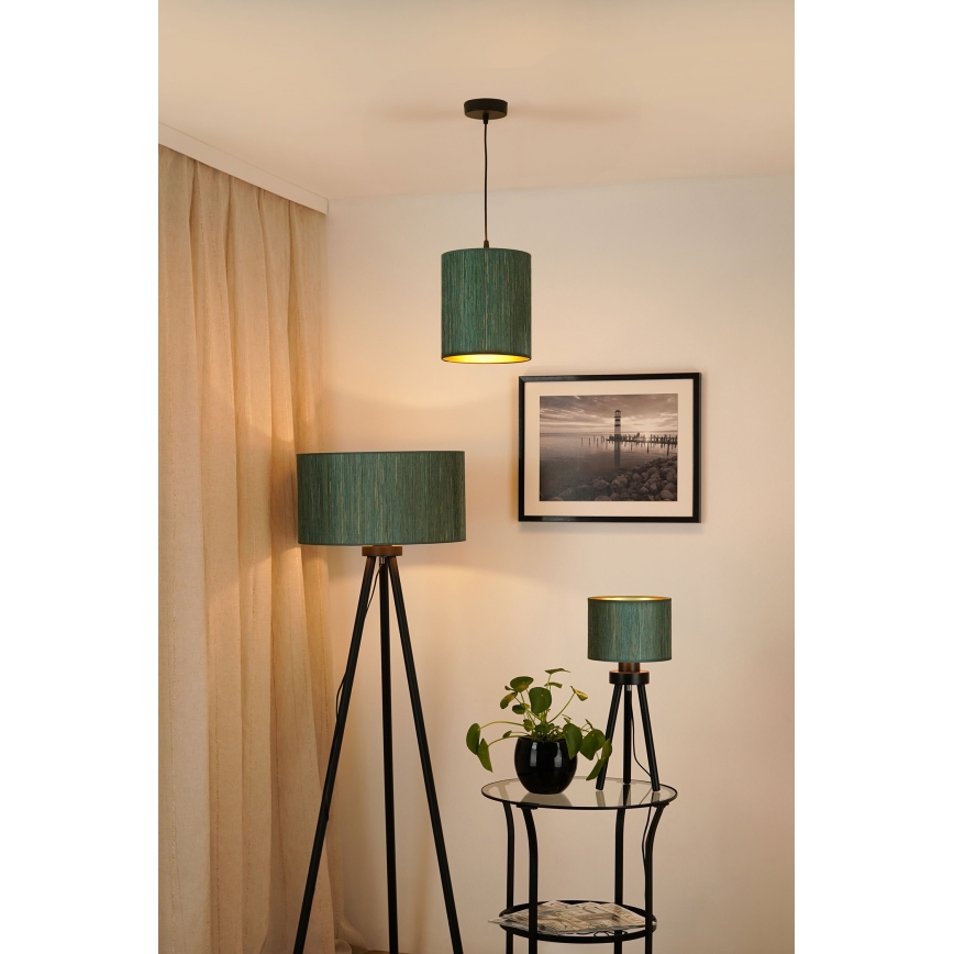 Brilagi - Lampada da tavolo BOSTON ROLLER 1xE27/15W/230V paglia verde/oro