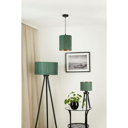 Brilagi - Lampada da tavolo BOSTON ROLLER 1xE27/15W/230V paglia verde/oro