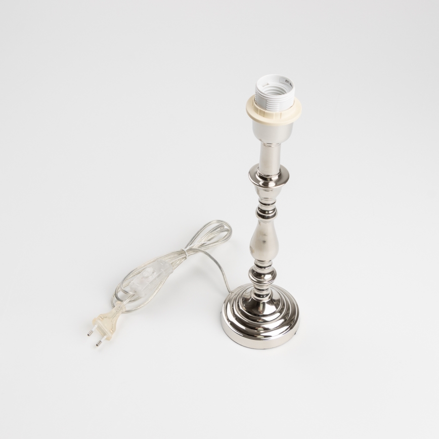 Brilagi - Lampada da tavolo CERIA 1xE27/60W/230V Ø 25 cm cromo lucido/bianco