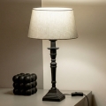 Brilagi - Lampada da tavolo CERIA 1xE27/60W/230V Ø 25 cm nera/grigia