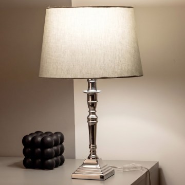 BRILAGI - Lampada da tavolo CERIA 1xE27/60W/230V Ø 30 cm argento/grigio