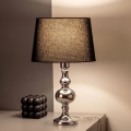 BRILAGI - Lampada da tavolo CERIA 1xE27/60W/230V Ø 30 cm cromo lucido/nero