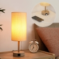 Brilagi - Lampada da tavolo con porta USB TABLON 1xE27/25W/230V beige