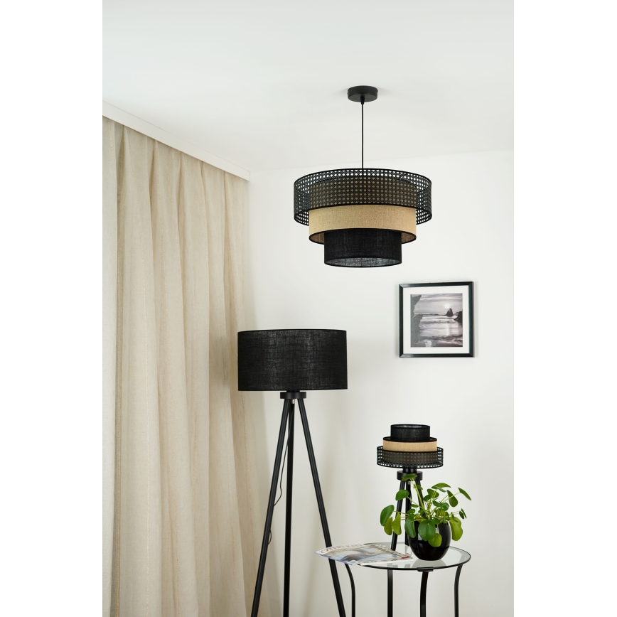 Brilagi - Lampada da tavolo DAKOTA LUNETA 1xE27/15W/230V nero/beige