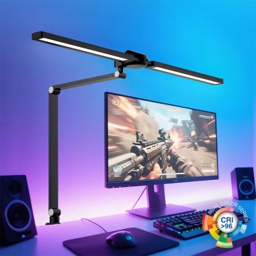Brilagi - Lampada da tavolo dimmerabile a sfioramento con morsetto RGBTW VARIO LED/18W/230V 3000-6500K CRI 96 nera