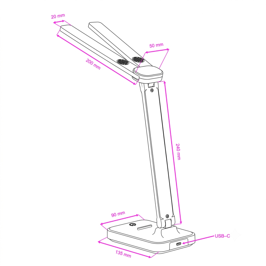 Brilagi - Lampada da tavolo dimmerabile MODO DUO LED/8W/5V 3000/4000/6500K bianco