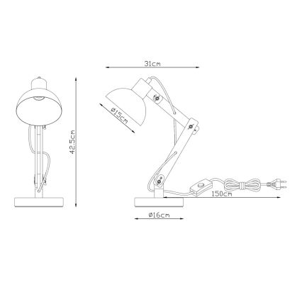 Brilagi - Lampada da tavolo FOCUS 1xE27/40W/230V nera