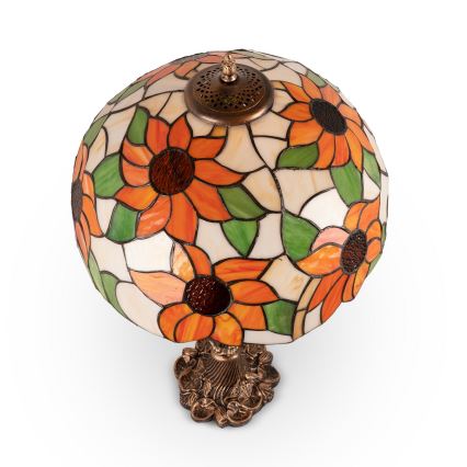 Brilagi - Lampada da tavolo in vetro stile Tiffany SUNFLOWER 1xE27/60W/230V