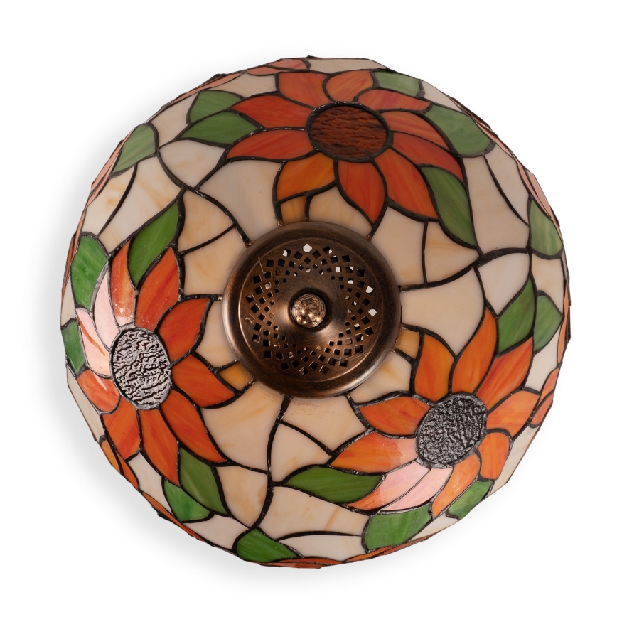 Brilagi - Lampada da tavolo in vetro stile Tiffany SUNFLOWER 1xE27/60W/230V