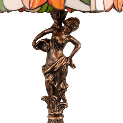 Brilagi - Lampada da tavolo in vetro stile Tiffany SUNFLOWER 1xE27/60W/230V