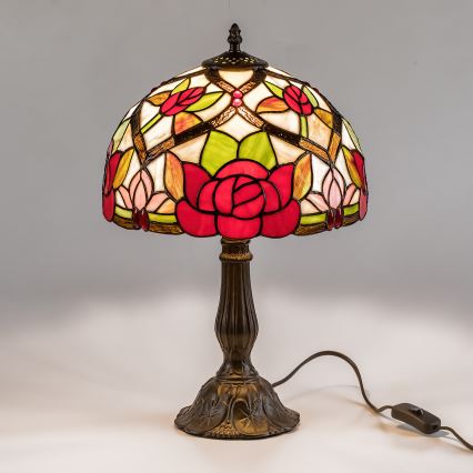 Brilagi - Lampada da tavolo in vetro Tiffany GARLAN 1xE27/40W/230V