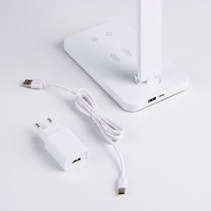 BRILAGI - Lampada da tavolo dimmerabile a sfioramento a LED con ricarica wireless QI MODO CHARGE LED/7W/5V 3000/4000/6000K bianca
