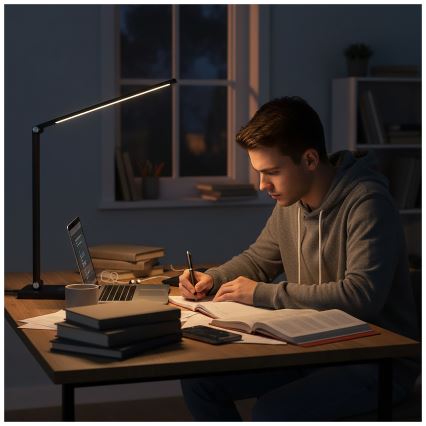 Brilagi - Lampada da tavolo LED dimmerabile con controllo touch e ricarica wireless QI MODO CHARGE LED/7W/5V 3000/4000/6000K nero