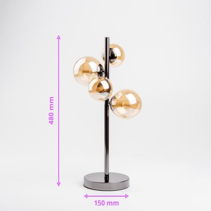 Brilagi - Lampada da tavolo LED MILLA 4xG9/3W/230V cromo lucido/oro