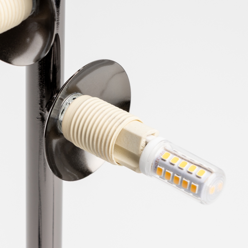Brilagi - Lampada da tavolo LED MILLA 4xG9/3W/230V nero cromato/bianco