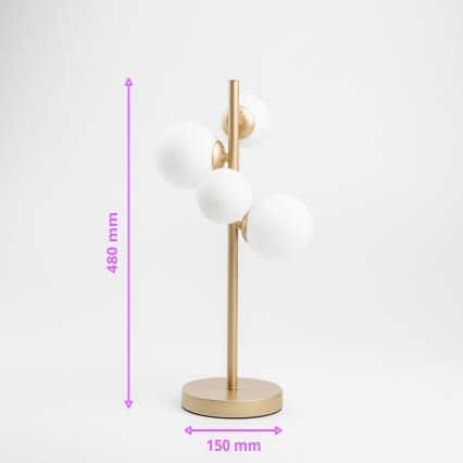 Brilagi - Lampada da tavolo LED MILLA 4xG9/3W/230V oro/bianco