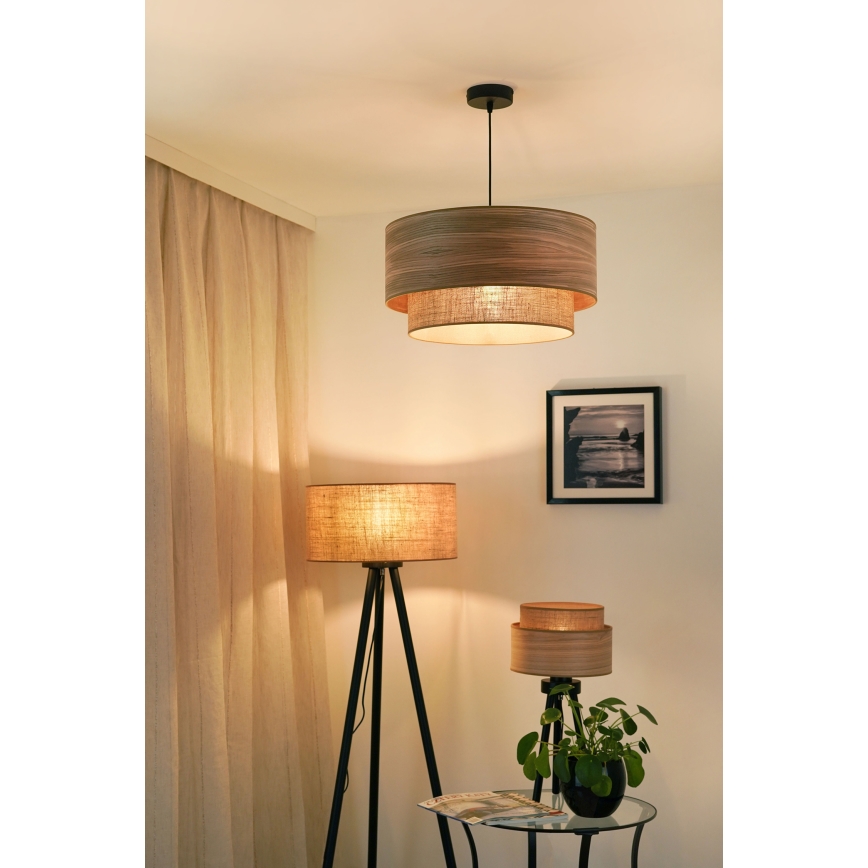 Brilagi - Lampada da tavolo MONTANA BOHO 1xE27/15W/230V marrone/nero