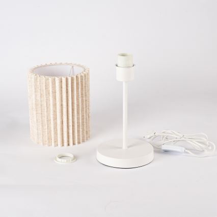 Brilagi - Lampada da tavolo NORDIC WAVE 1xE27/15W/230V lino/bianco
