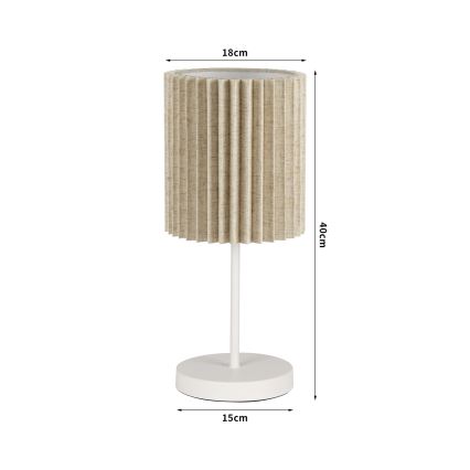 Brilagi - Lampada da tavolo NORDIC WAVE 1xE27/15W/230V lino/bianco