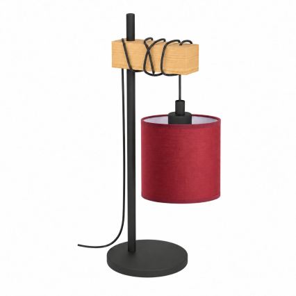 BRILAGI - Lampada da tavolo NUBILA 1xE27/40W/230V marrone/nero/rosso pompeiano