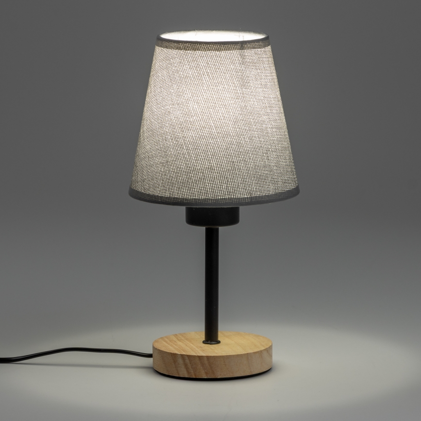 Brilagi - Lampada da tavolo NUBILA WOOD 1xE27/25W/230V quercia/grigio