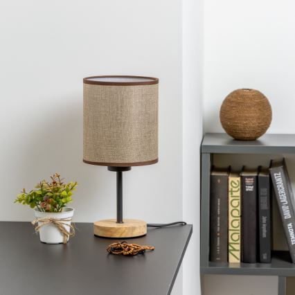 Brilagi - Lampada da tavolo NUBILA WOOD 1xE27/25W/230V quercia/marrone