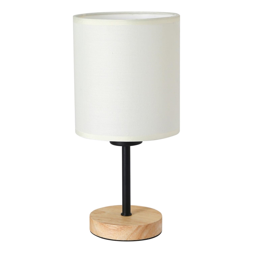Brilagi - Lampada da tavolo NUBILA WOOD 1xE27/25W/230V quercia/nero/color crema