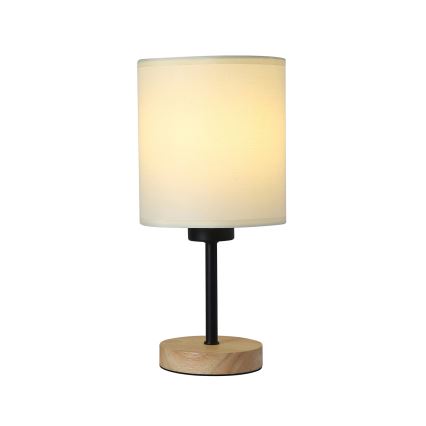 Brilagi - Lampada da tavolo NUBILA WOOD 1xE27/25W/230V quercia/nero/color crema