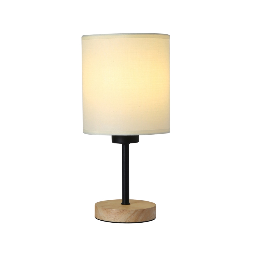 Brilagi - Lampada da tavolo NUBILA WOOD 1xE27/25W/230V quercia/nero/color crema
