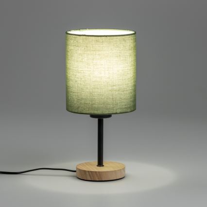 Brilagi - Lampada da tavolo NUBILA WOOD 1xE27/25W/230V quercia/nero