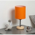 Brilagi - Lampada da tavolo NUBILA WOOD 1xE27/25W/230V rovere/nero/arancione