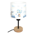 Brilagi - Lampada da tavolo per bambini BOBO WOOD 1xE27/25W/230V rovere/nera/bianca/blu/orsetti