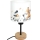 Brilagi - Lampada da tavolo per bambini BOBO WOOD 1xE27/25W/230V rovere/nero/bianco/animaletti