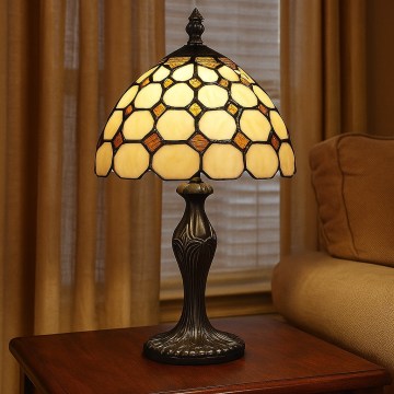 Brilagi - Lampada da tavolo Tiffany a vetri colorati DORAN 1xE14/40W/230V