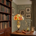Brilagi - lampada da tavolo Tiffany a vetri colorati SUNFLOWER 1xE27/60W/230V + 1xE14/40W
