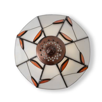 Brilagi - Lampada da tavolo Tiffany in vetro colorato FOLIA 1xE27/60W/230V