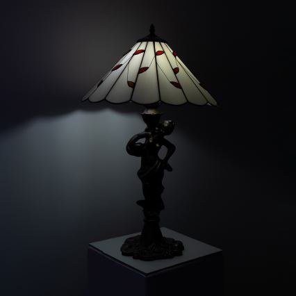 Brilagi - Lampada da tavolo Tiffany in vetro colorato FOLIA 1xE27/60W/230V