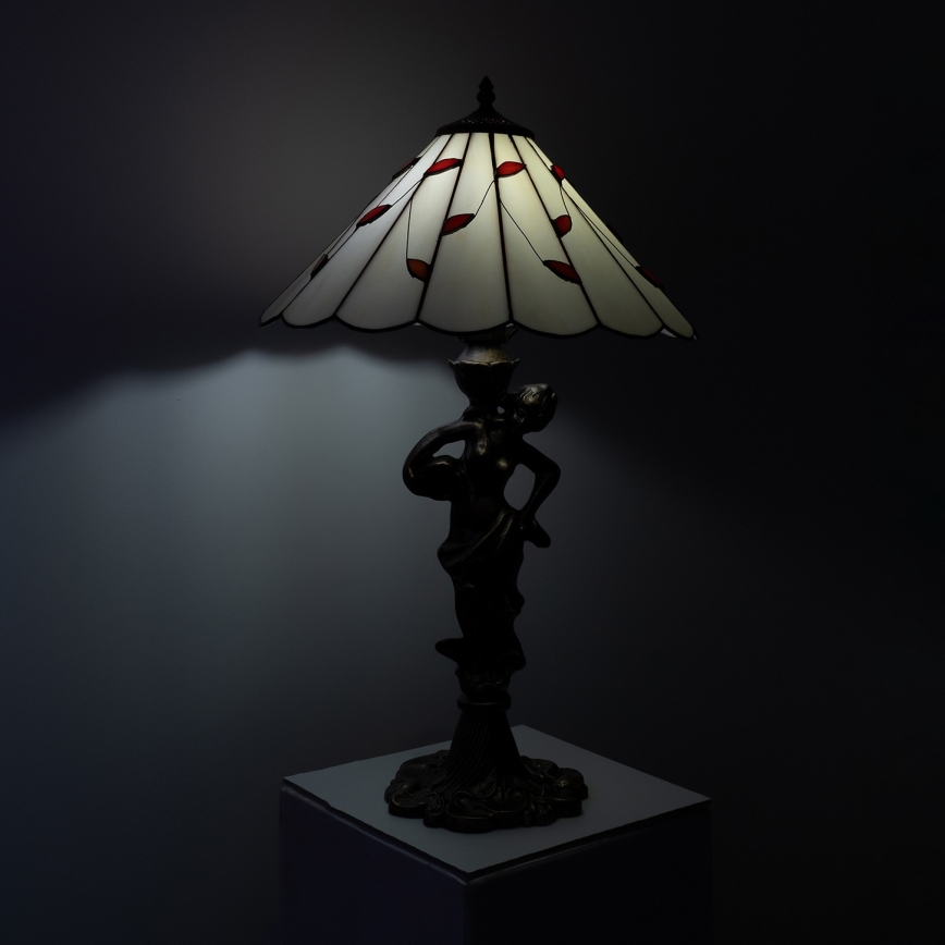 Brilagi - Lampada da tavolo Tiffany in vetro colorato FOLIA 1xE27/60W/230V