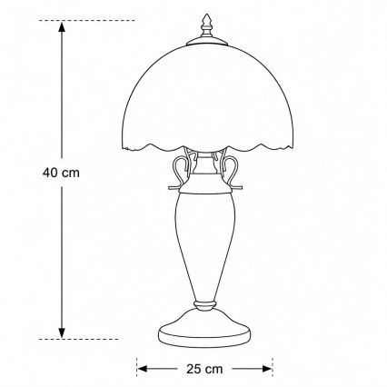 Brilagi - Lampada da tavolo Tiffany in vetro colorato JUNGLE 1xE27/60W/230V + 1xE14/40W