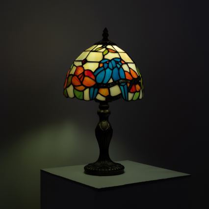 Brilagi - Lampada da tavolo Tiffany in vetro colorato JUNGLE 1xE27/60W/230V