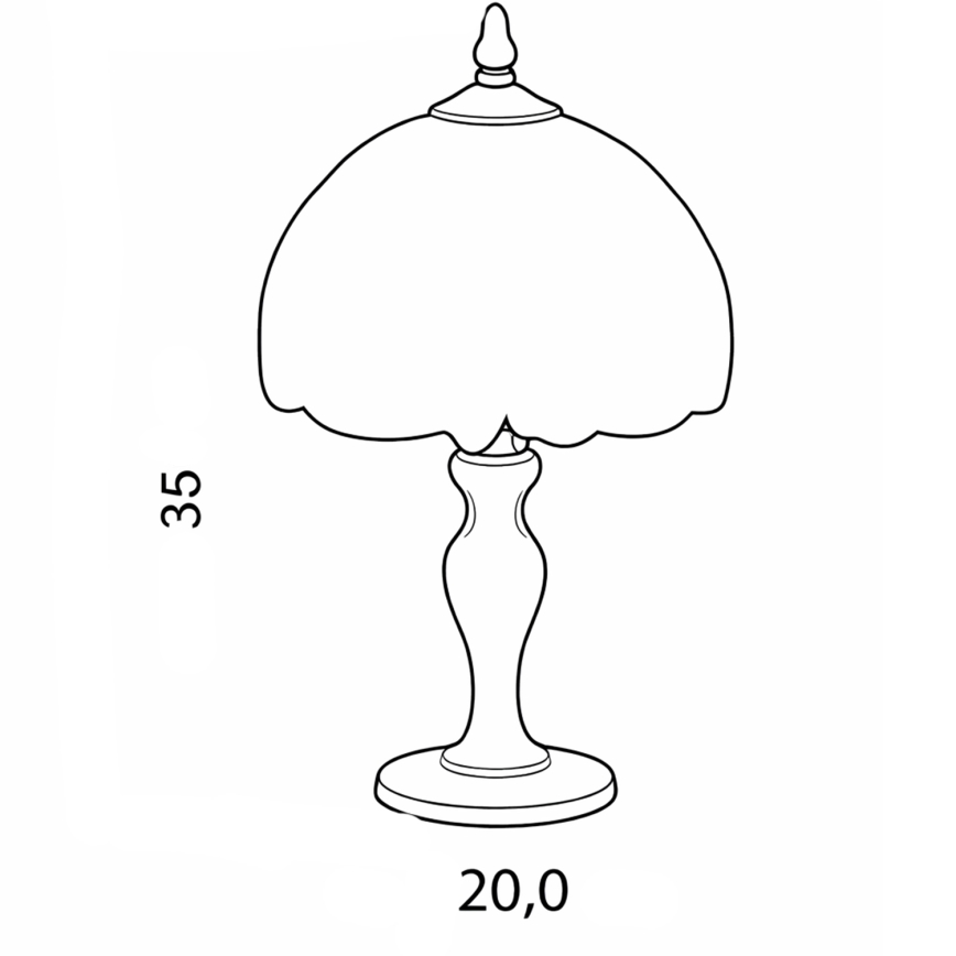 Brilagi - Lampada da tavolo Tiffany in vetro colorato JUNGLE 1xE27/60W/230V